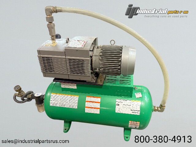 Becker KVT 3.80 Oil-Less Rotary Vane Vacuum Pump 5Hp 42 SCFM w/ 30 Gal. Receiver