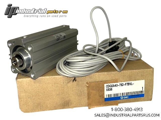 SMC CDQ2A40-75D-F9BVL-X838 Compact Pneumatic Cylinder 40mm Bore 75mm Stroke
