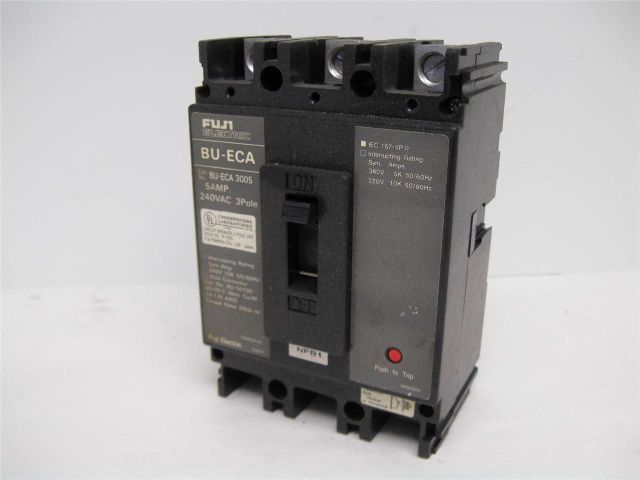 Fuji Electric BU-ECA 3005 5 Amp, 240VAC, 3 Pole Circuit Breaker