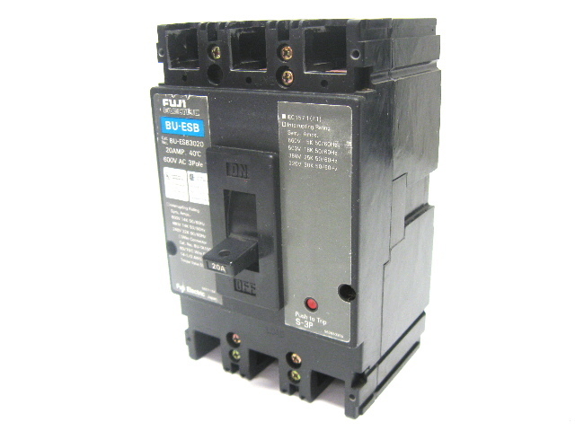Fuji Electric BU-ESB3020 Circuit Breaker 20 Amp, 3 Pole, 600 Vac