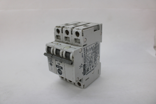 Allen Bradley 1492-CB2 H060 w/ 1492-ACB Neutral Circuit Breaker 6 Amp 277Vac