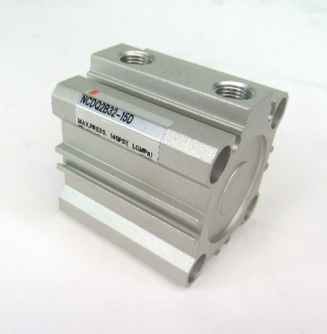 Smc NCDQ2B32-15D Compact Pneumatic Cylinder 32 MM Bore 15 MM Stroke