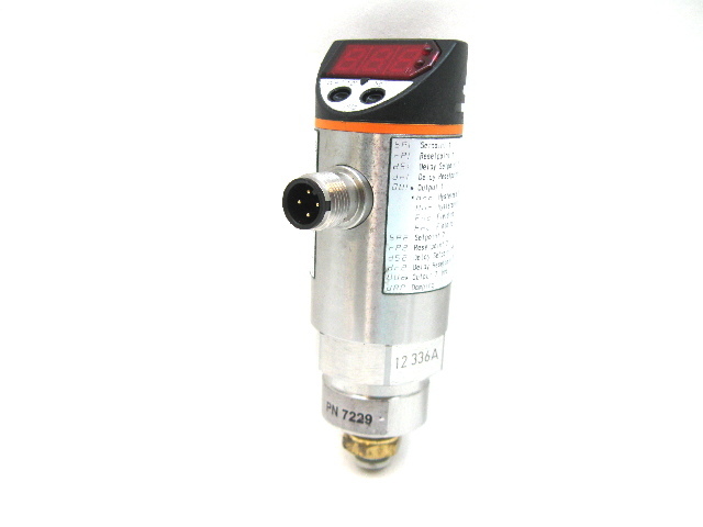 Ifm Efector PN7229 Pressure Sensor 18-30 Vdc 1/4 Npt -30-+20 Range