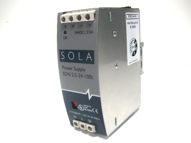 Sola SDN 2.5-24-100L Power Supply 115/230 Vac 24 Vdc