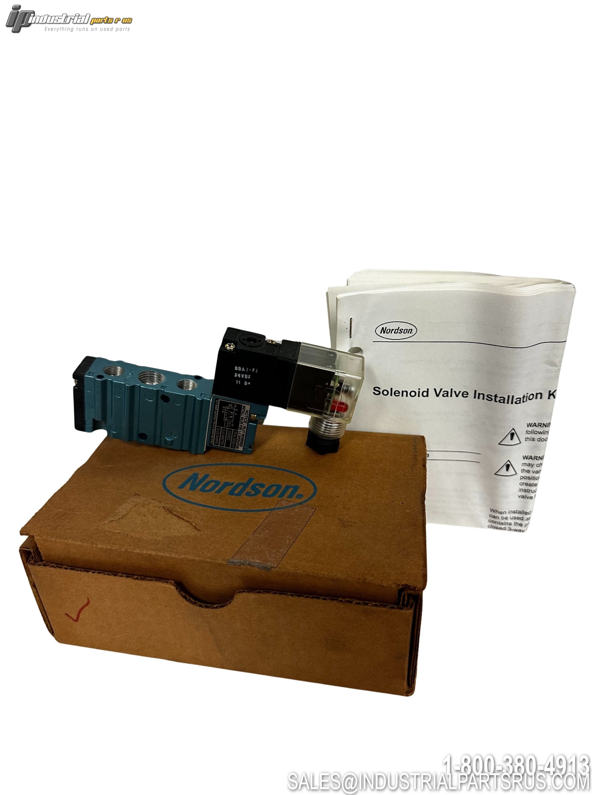 Nordson 303010C Solenoid Valve 4-Way Piloted 24VDC Hot Melt Adhesive