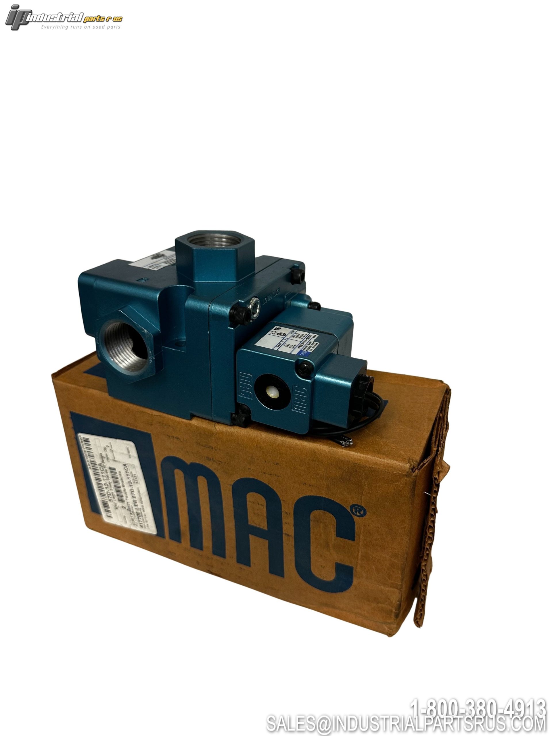 Mac 57D-13-111CA Solenoid Valve 3-Way 2-Position NC 1" NPTF 120VAC Electric