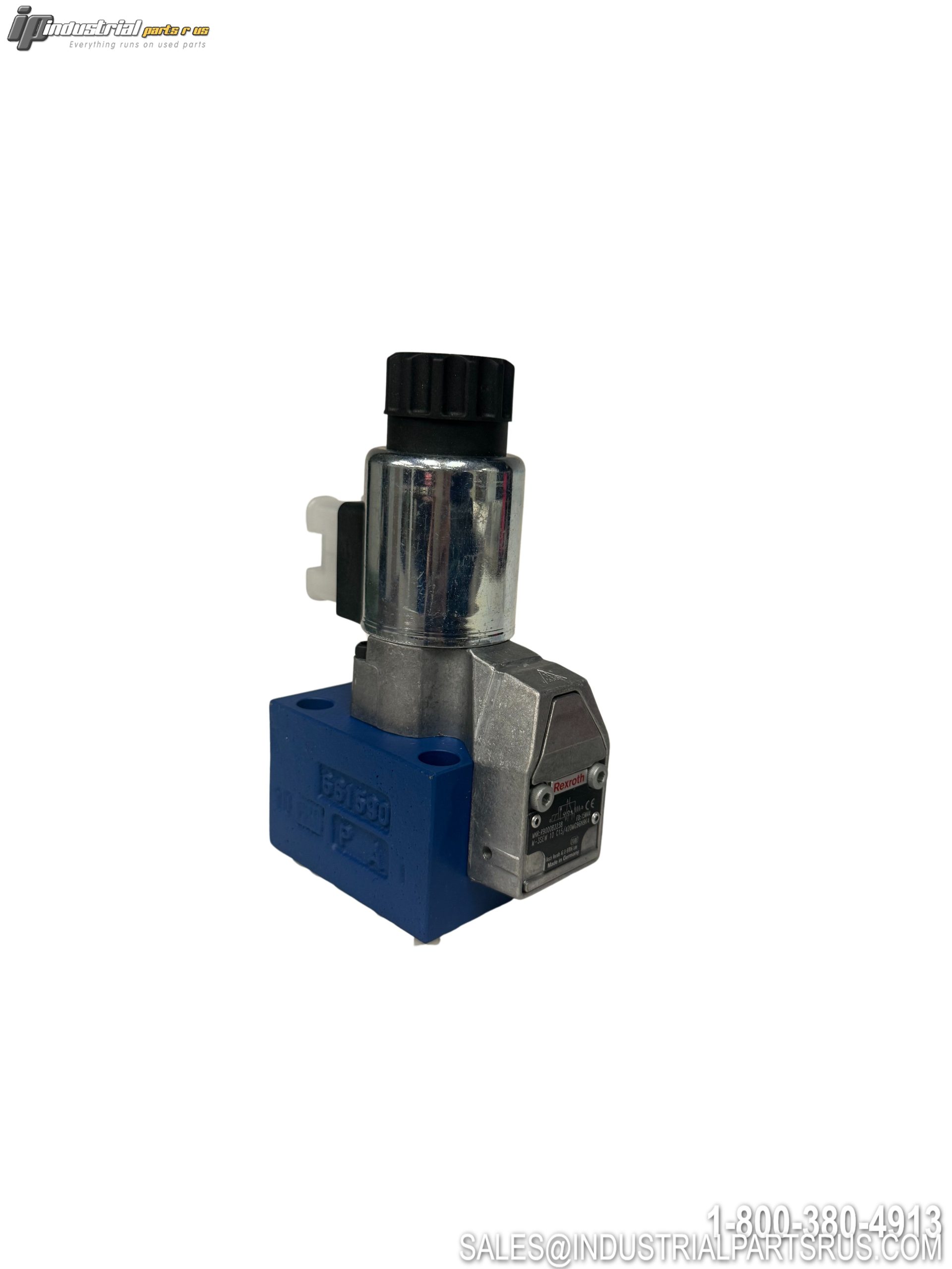 Rexroth R900082238 M-3SEW 10 3/2 Way 96VDC Solenoid Poppet Valve 420bar