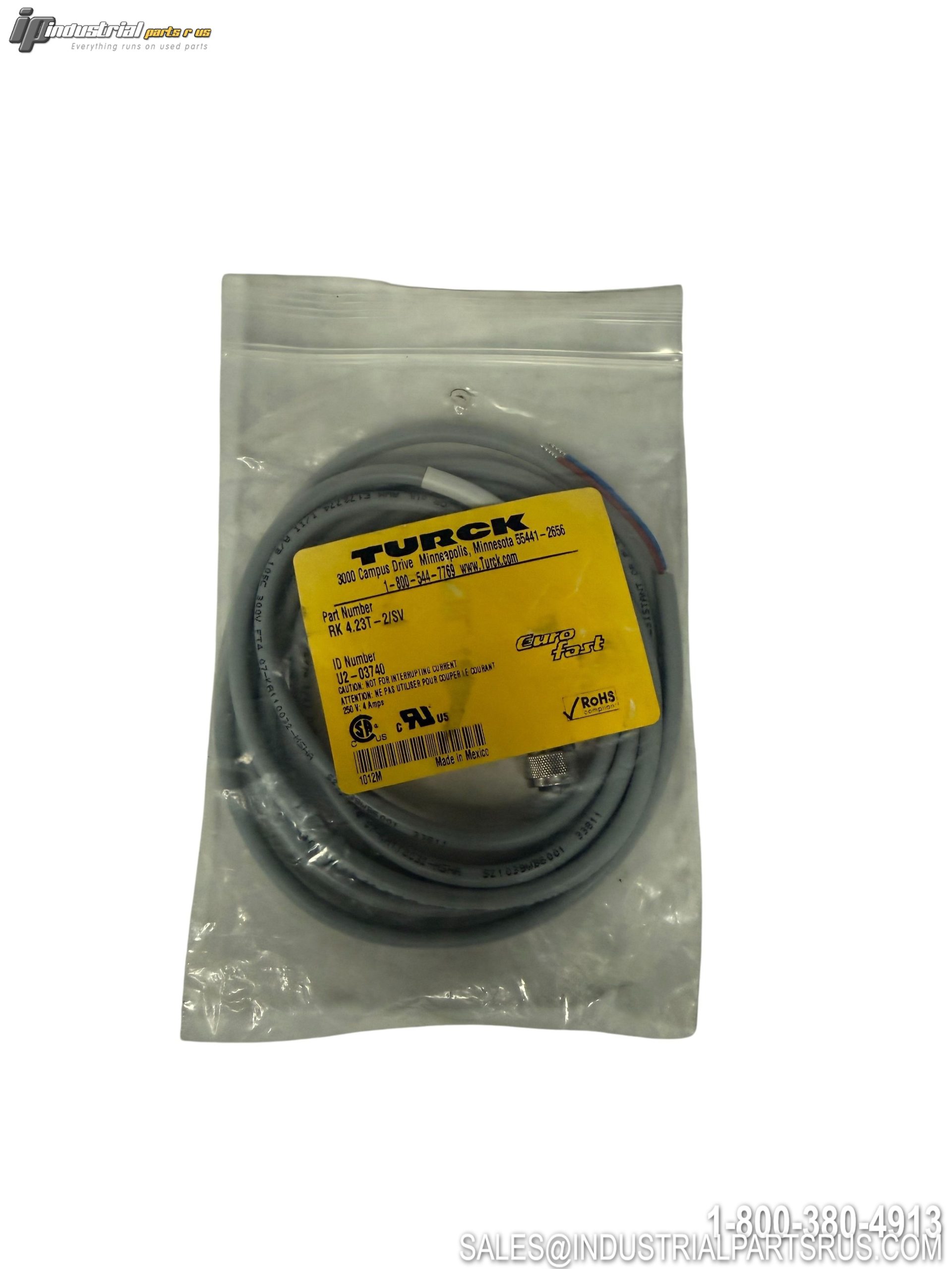 Turck RK 4 23T-2/SV Connection Cable M12 Actuator Sensor