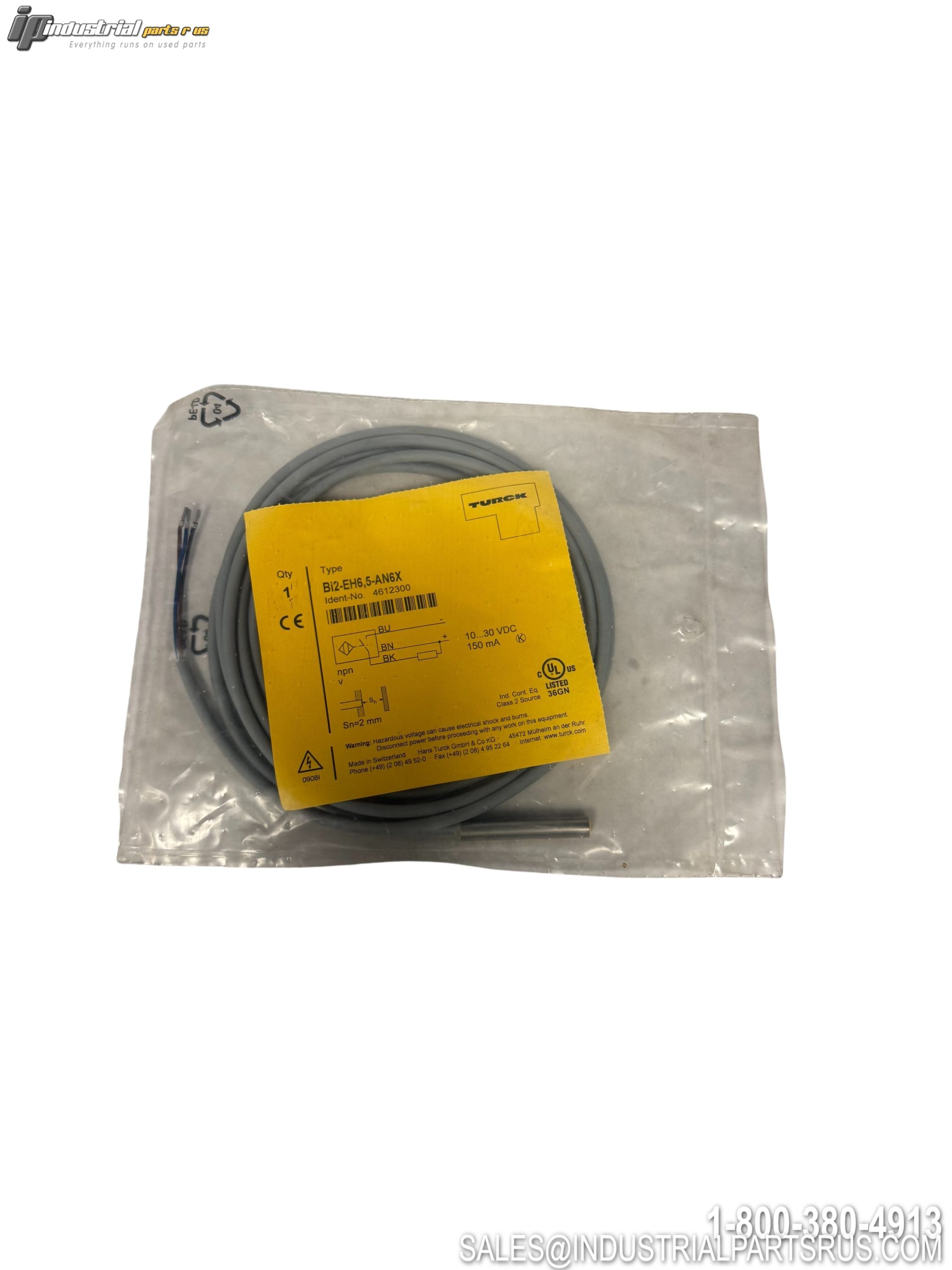 Turck Bi2-EH6,5-AN6X Inductive Proximity Sensor 2mm Range 6.5mm Barrel