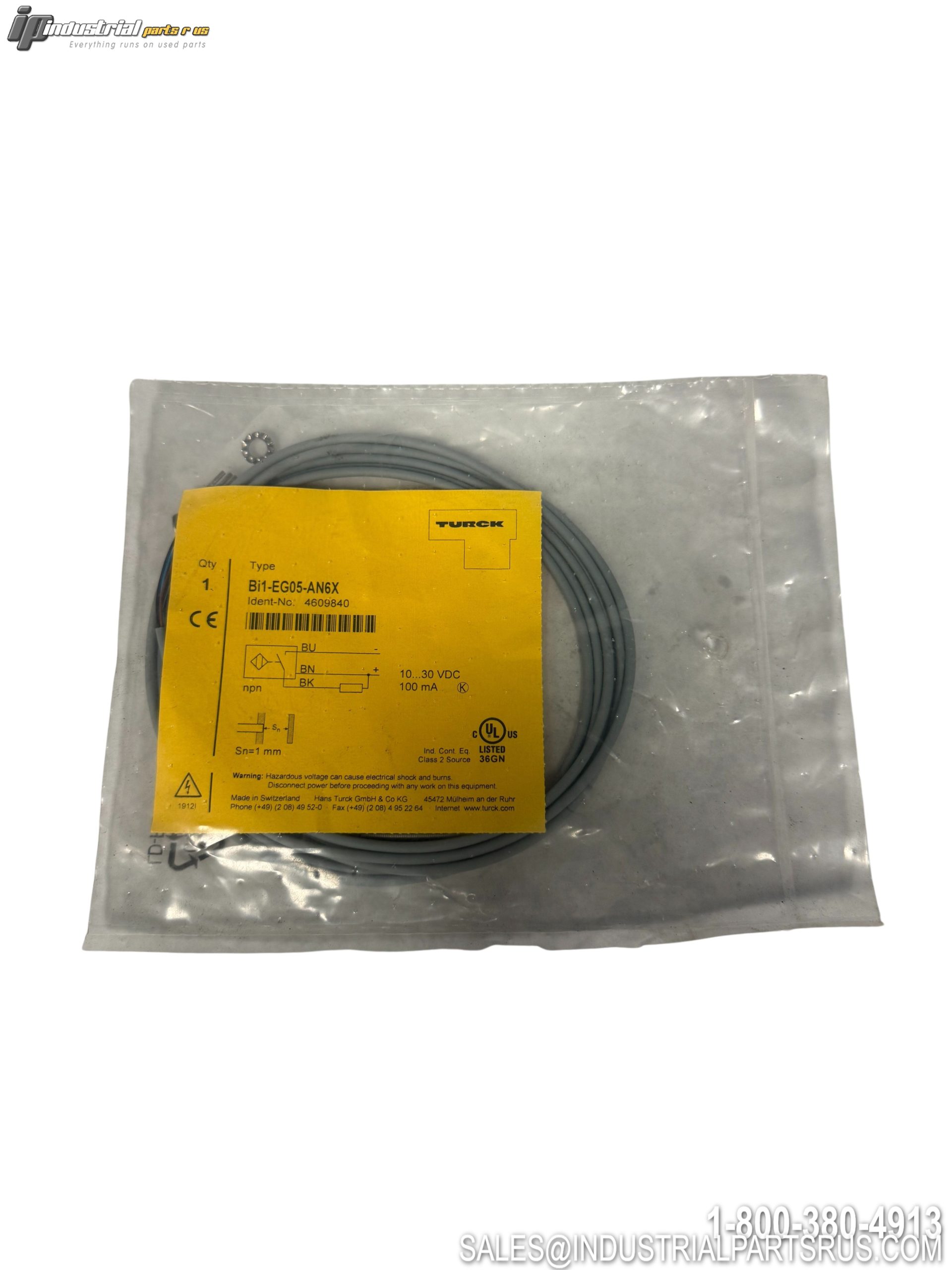 turck BI1-EG05-AN6X Inductive Proximity Sensor 1mm M5 NPN 10-30VDC Flush