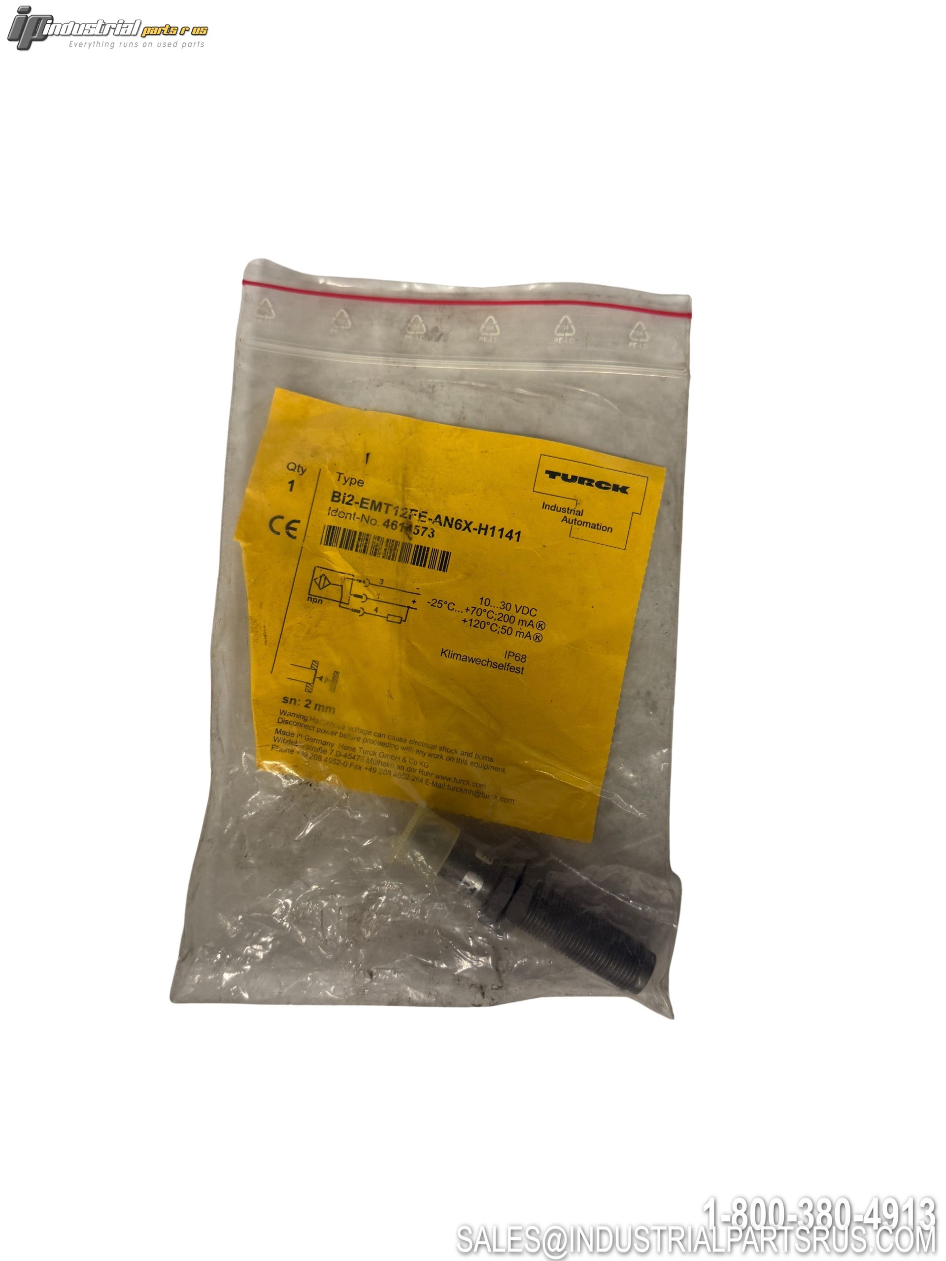 Turck Bi2-emt12fe-an6x-h1141 Inductive Proximity Sensor 2mm 10-30VDC