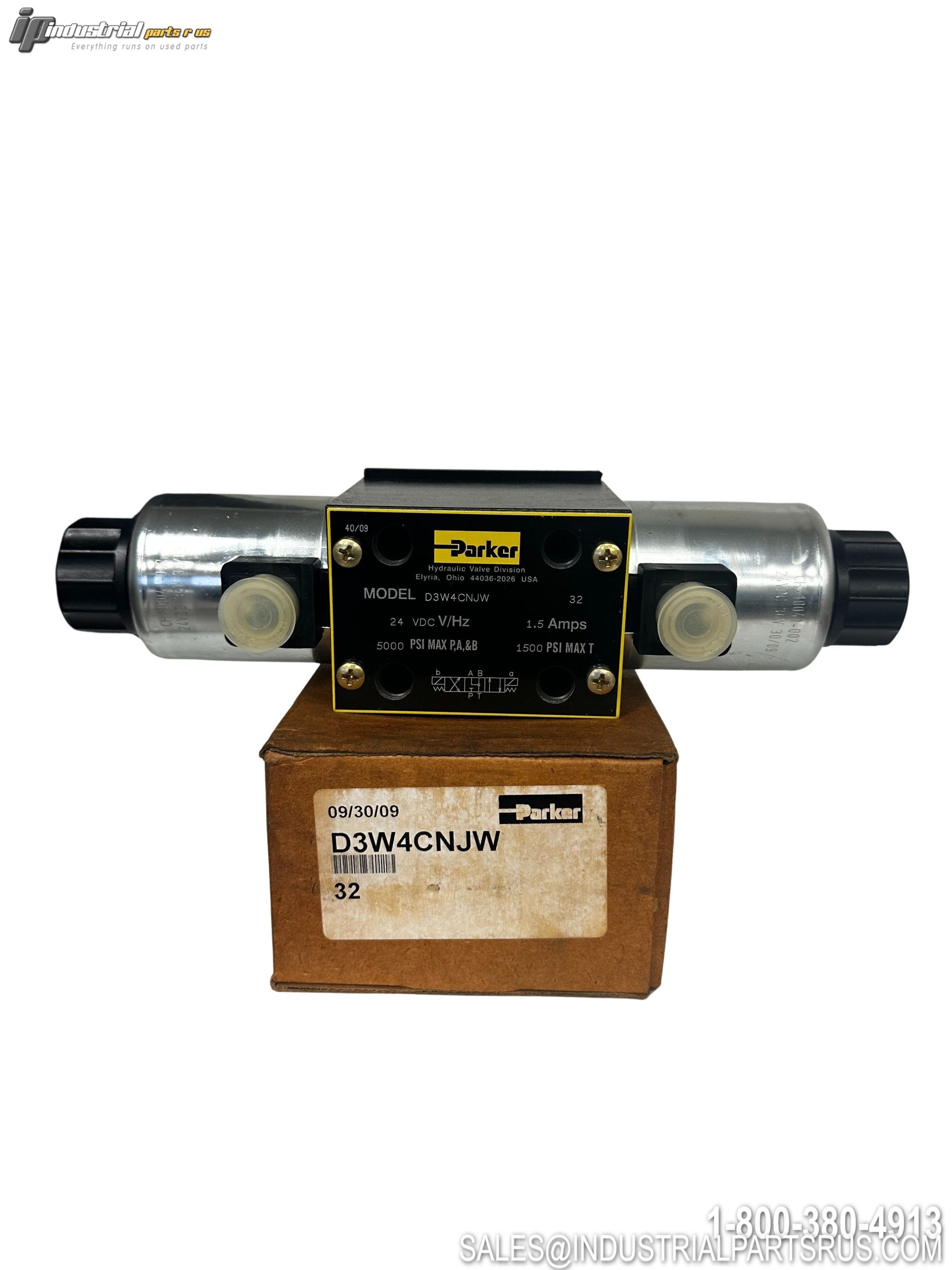Parker D3W4CNJW Hydraulic Directional Control Valve 24VDC 5000PSI CETOP-5