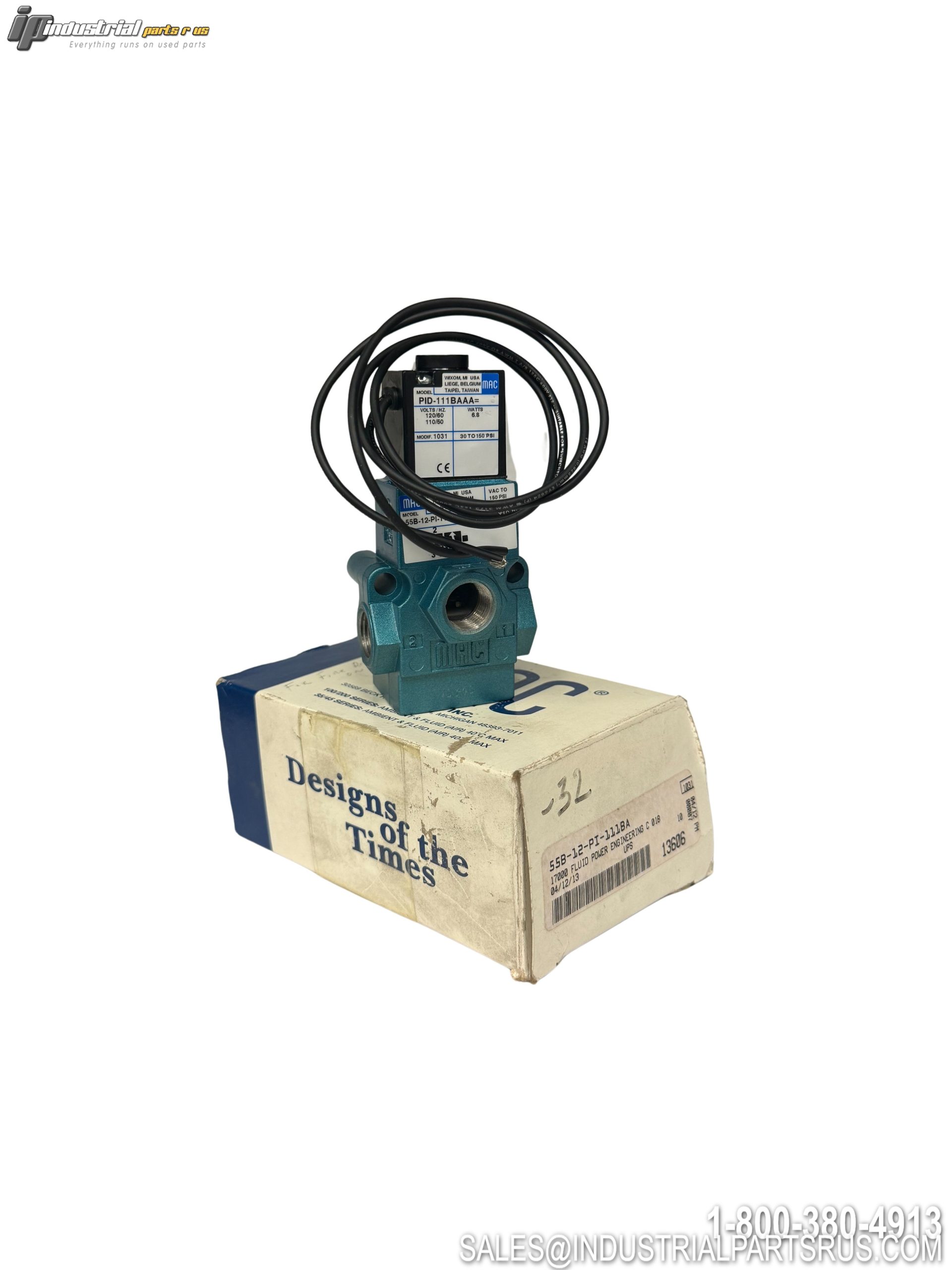 Mac PID-111BAAA Solenoid Pilot Valve 3-Way 2-Pos 110/120V AC 30-150 PSI