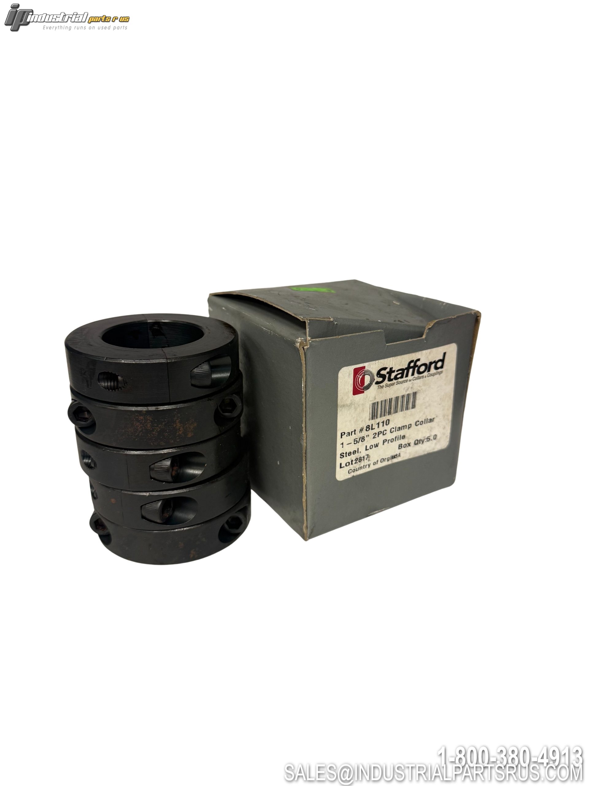 Stafford 8L110 Two Piece Steel Clamp Shaft Collar 1-5/8" Bore 2-5/8" OD
