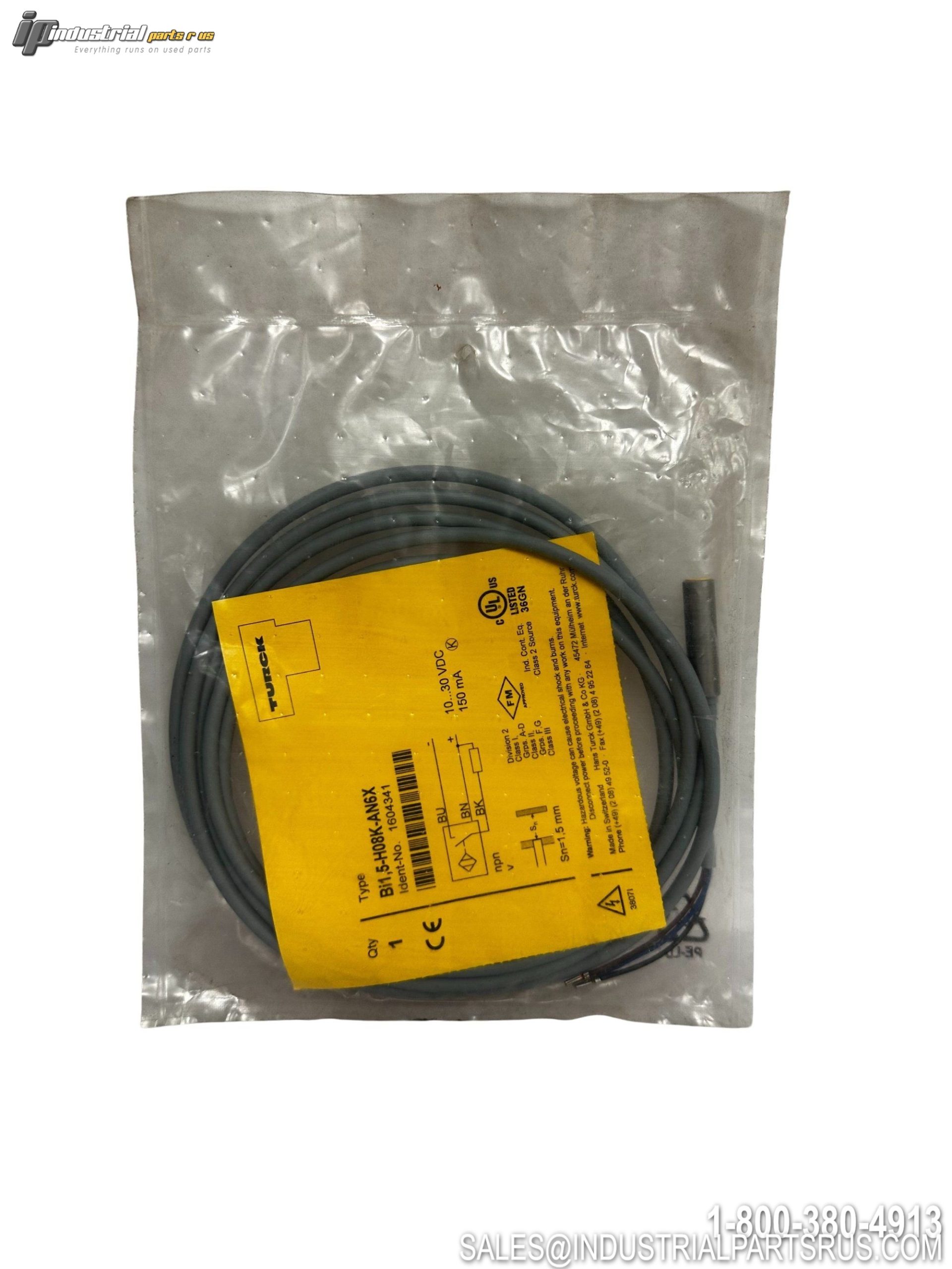Turck BI1,5-H08K-AN6X Inductive Proximity Sensor 1.5mm NPN DC M8