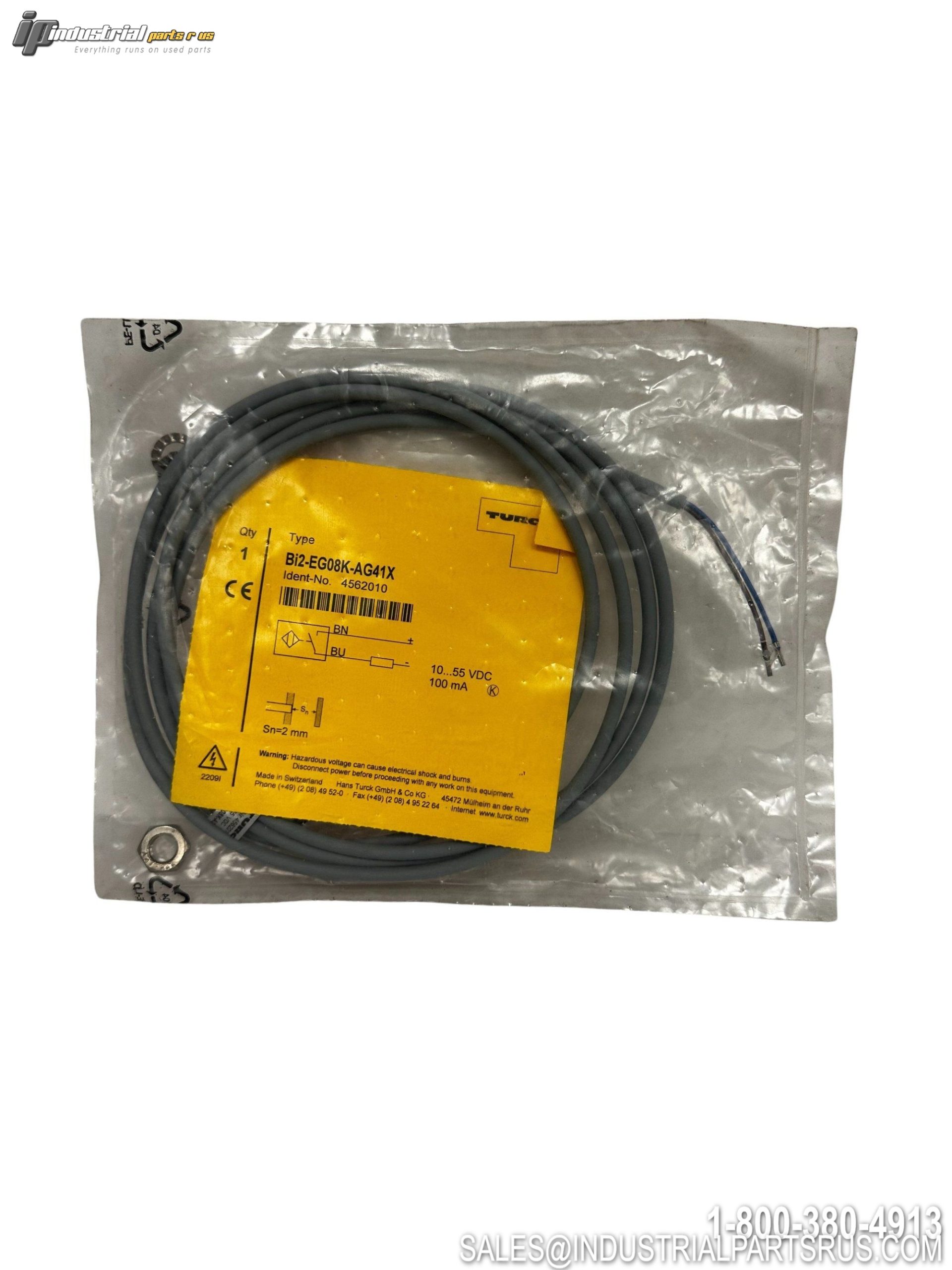 Turck BI2-EG08K-AG41X Inductive Proximity Sensor M8x1 2mm Range 2-Wire