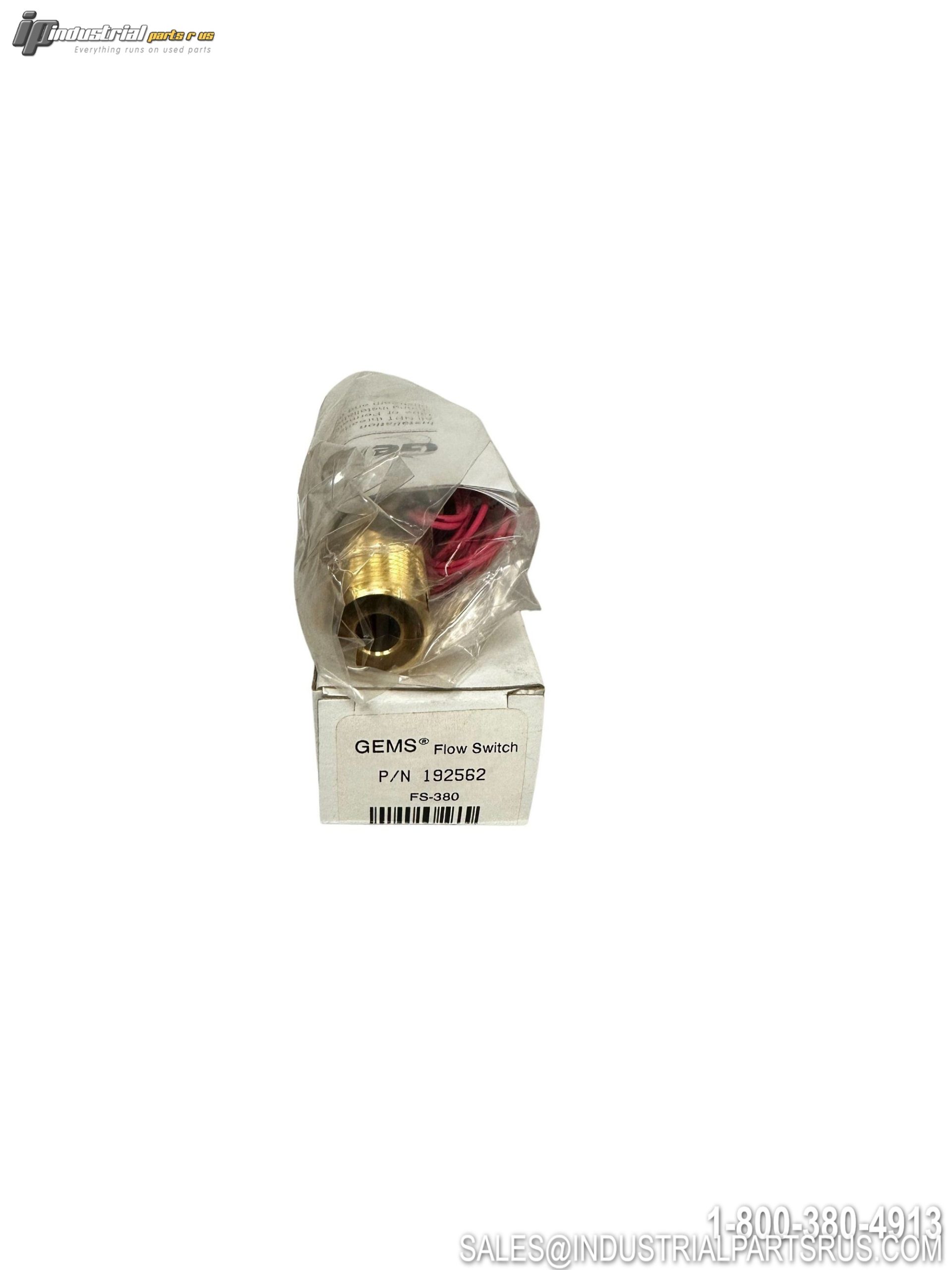 GEMS 192562 FS-380 Flow Switch 0.25 GPM Brass 1/2 NPT Piston Type
