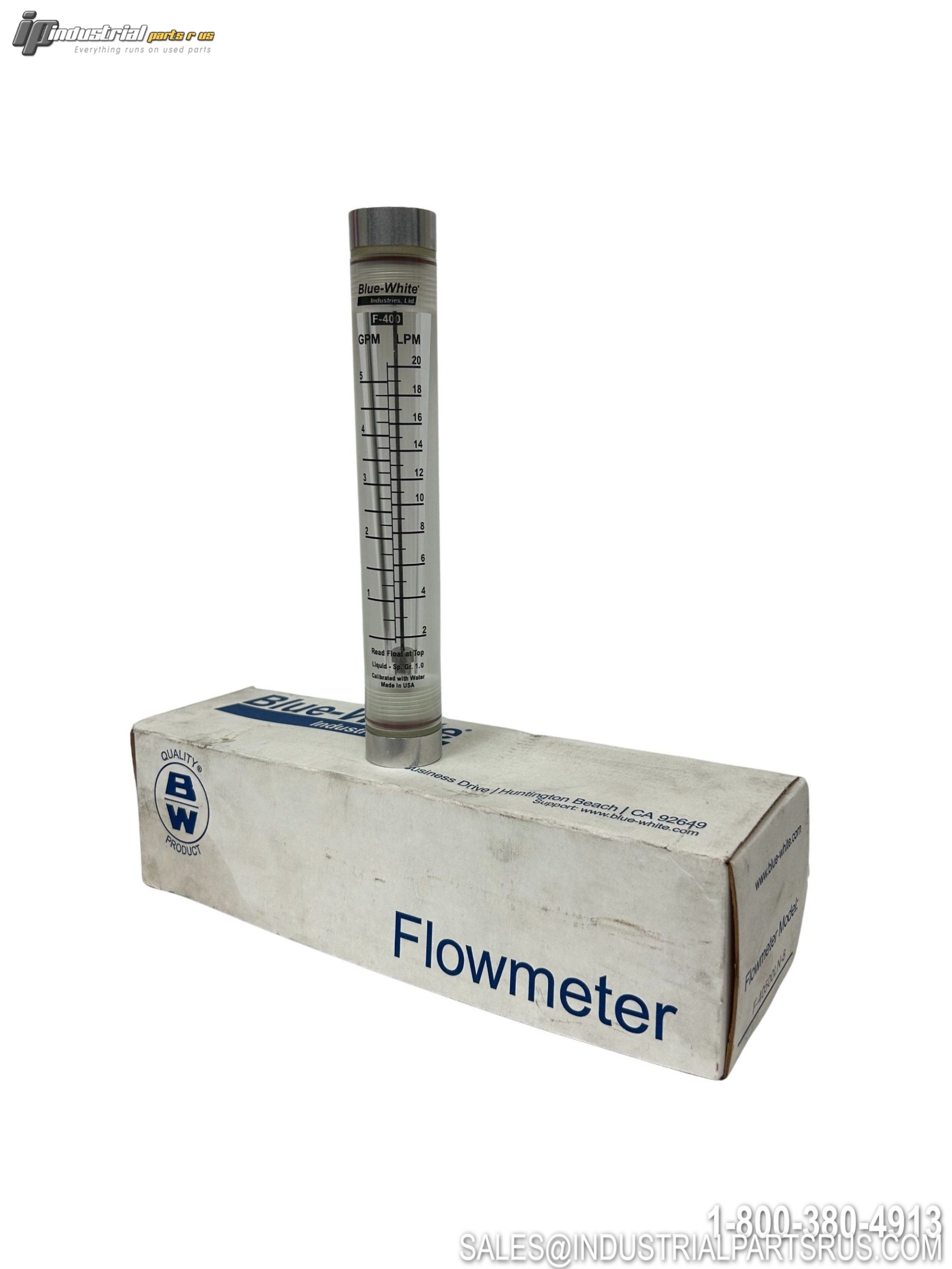 Blue-White F-40500LN-8 Variable Area Flow Meter 0.5-5 GPM 1/2" FNPT