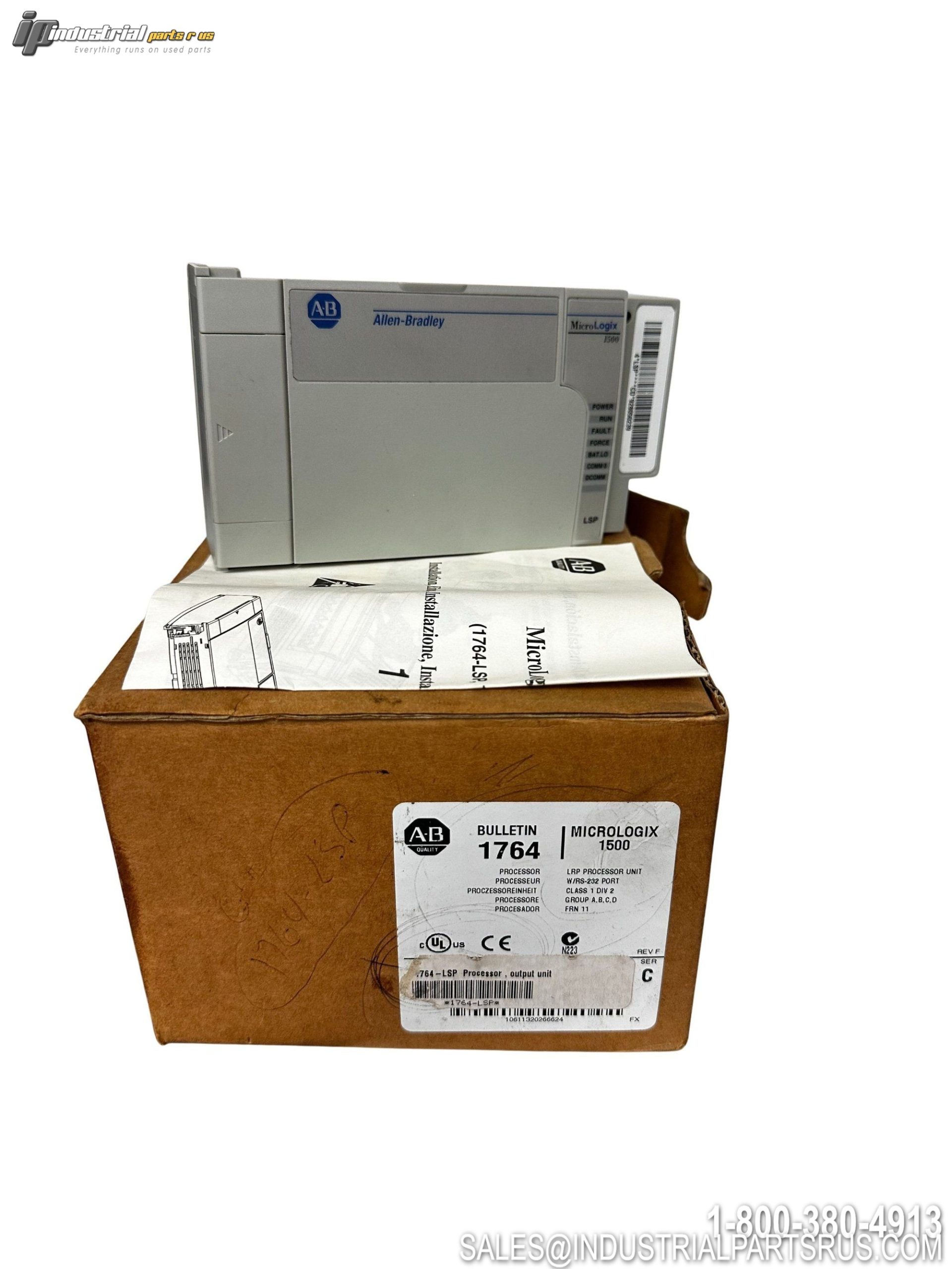 Allen-Bradley 1764-LSP/C MicroLogix 1500 Processor Rev. F 7.6KB Memory