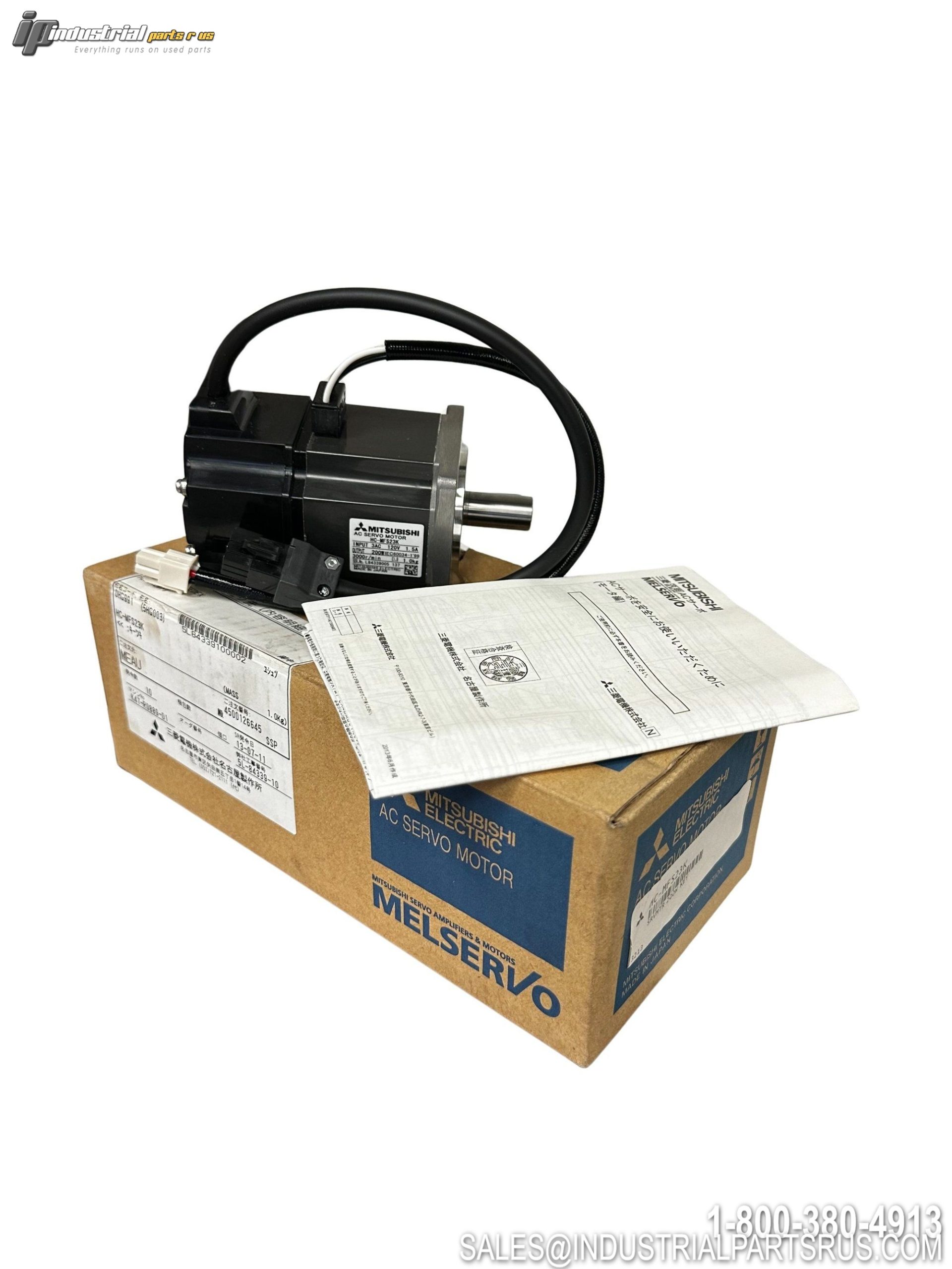 Mitsubishi HC-MFS23K AC Servo Motor 200W 3000RPM Keyway Shaft J2S Series