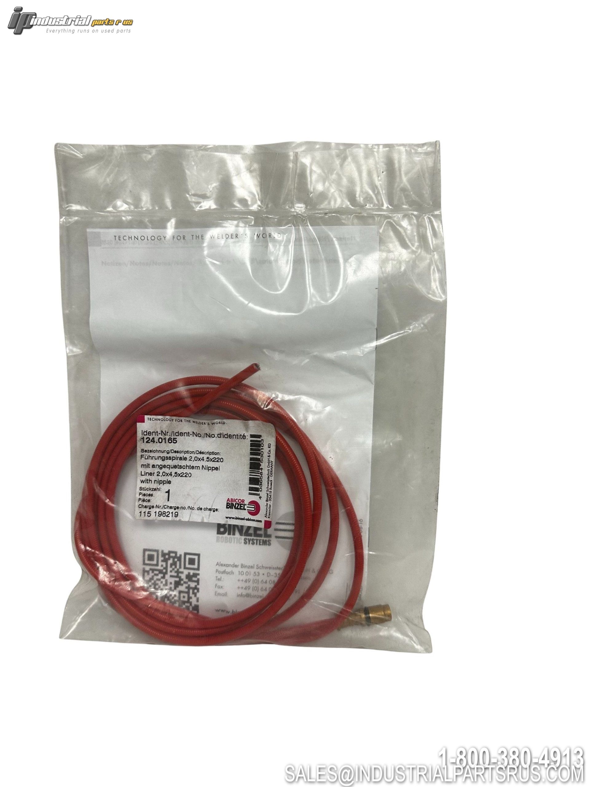 ABICOR BINZEL 124.0165 Steel Welding Liner .035-.045" Wire 7ft