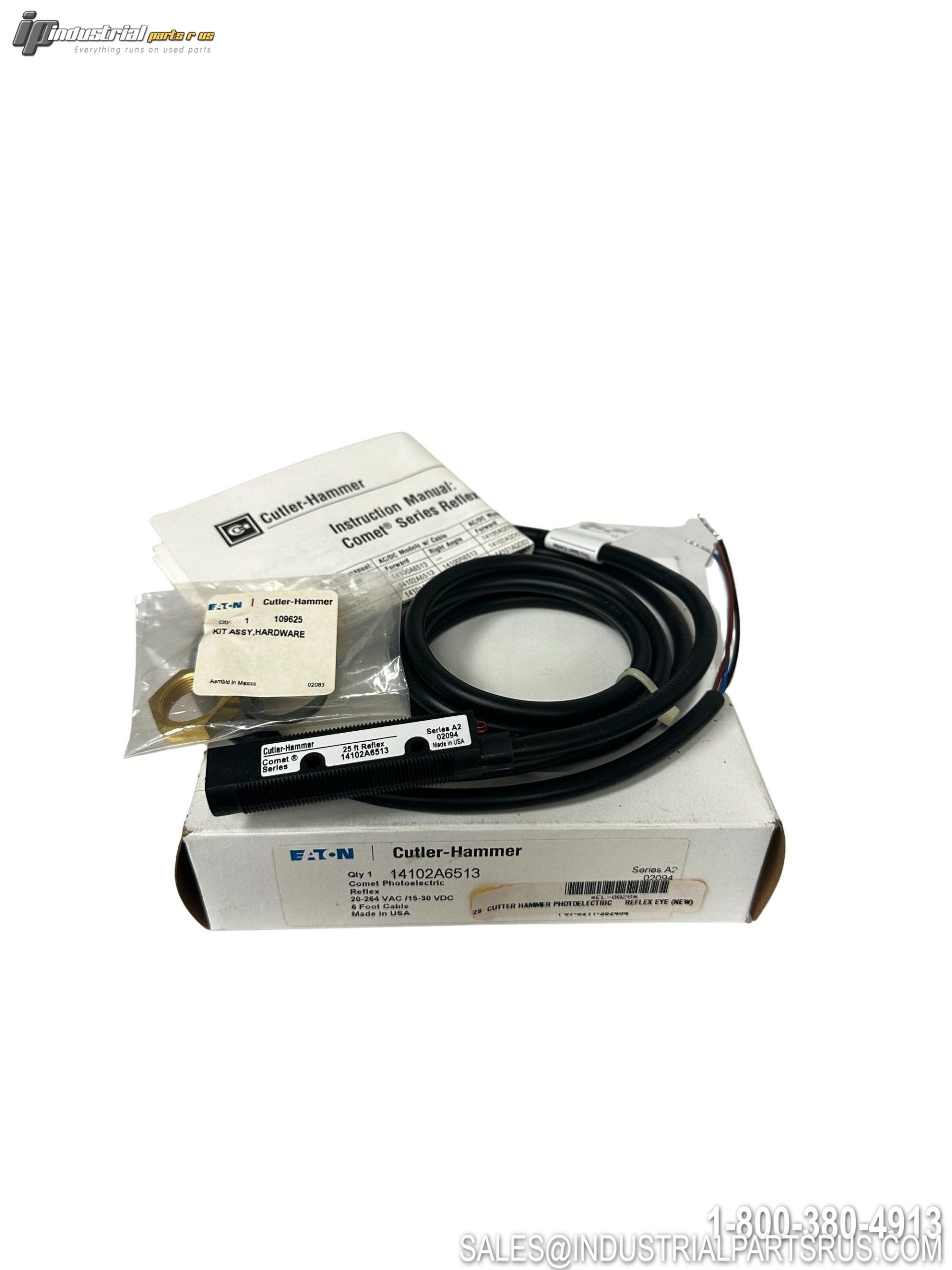 Cutler-Hammer 14102A6513 COMET Photoelectric Retroreflective Sensor 25ft