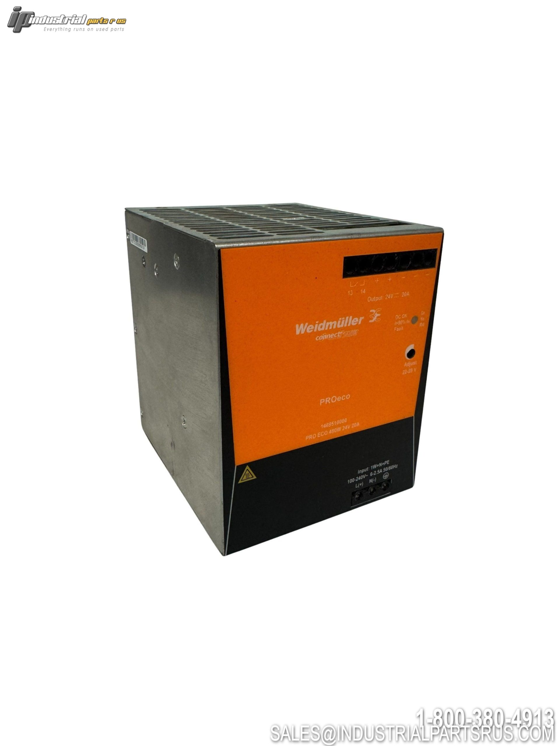 Weidmüller 1469510000 PRO ECO 480W 24V 20A DIN Rail Power Supply
