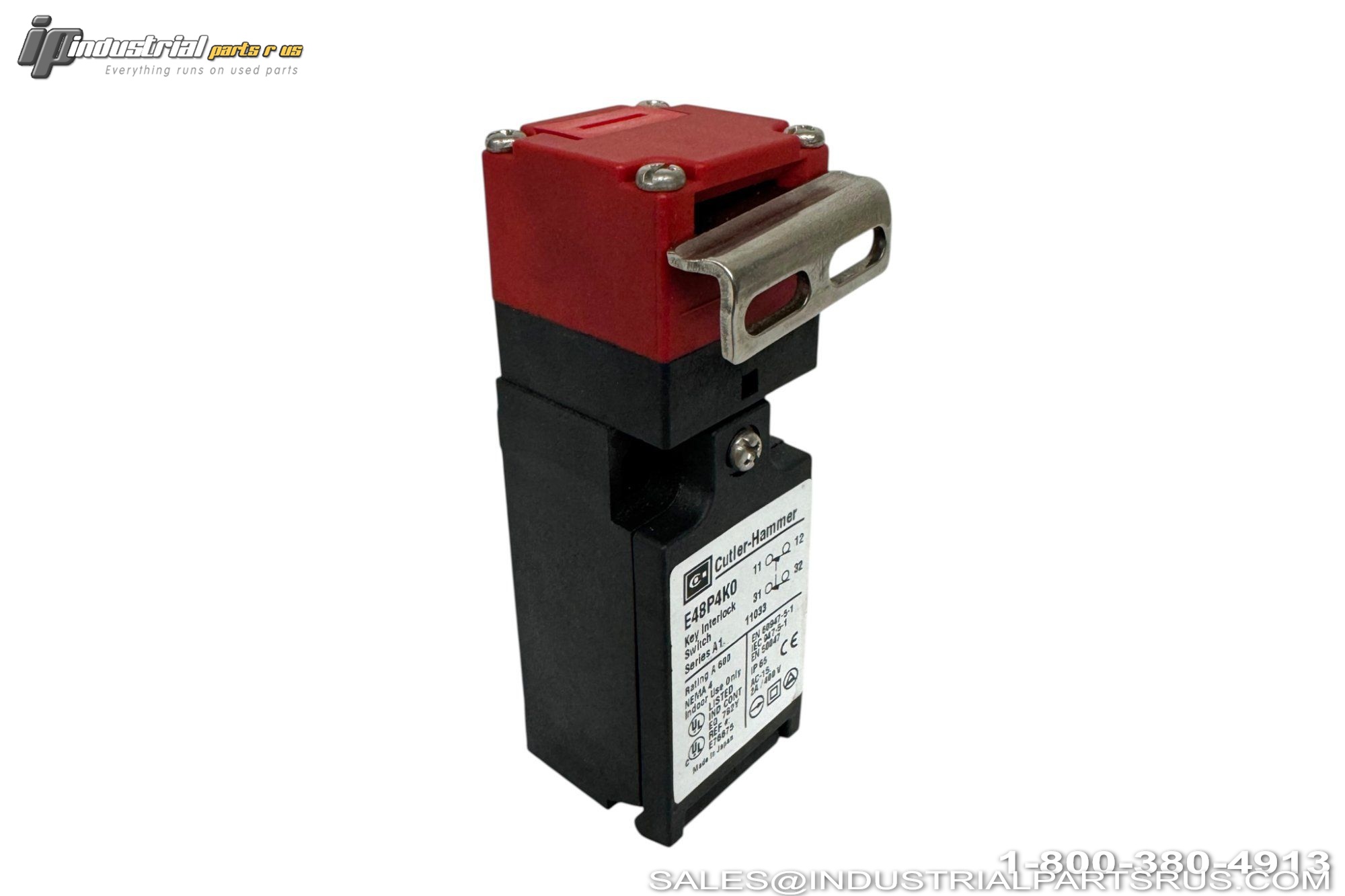 Cutler-Hammer E48P4K0 DIN Key Interlock Safety Switch 2NC 600VAC NEMA 4