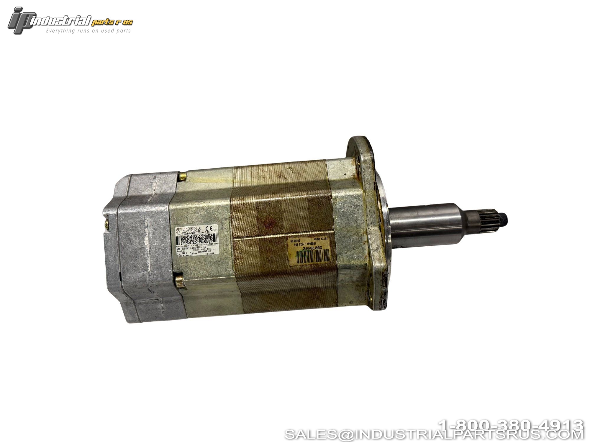 Siemens 1FK6084-6AZ21-9ZZ9-ZS04 AC Servo Motor 6-Pole 3083/3640 RPM 165V